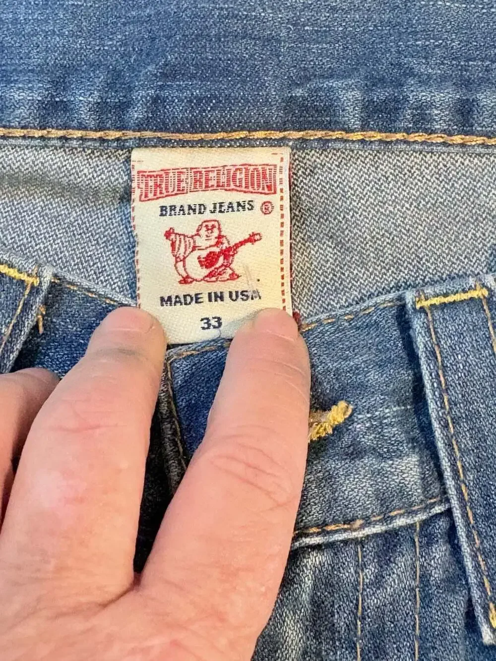 Vintage True Religion Billy Big T Bootcut Denim Jeans Size 33 #1189